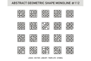 Abstract Geometric Shape Monoline 112
