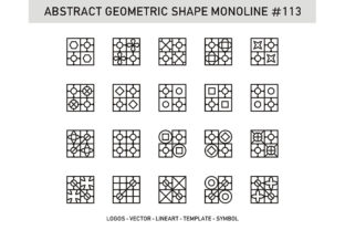 Abstract Geometric Shape Monoline 113: Clean, Versatile, and Ready for Real Projects