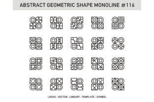 Abstract Geometric Shape Monoline 116
