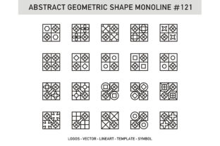 Abstract Geometric Shape Monoline 121: A Versatile Design Asset Explained