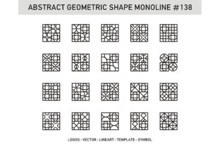 Abstract Geometric Shape Monoline 138: Clean, Scalable, and Versatile