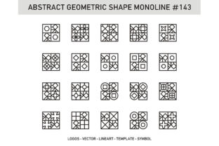 Abstract Geometric Shape Monoline 143