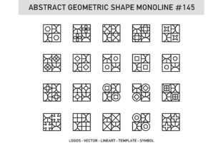 Abstract Geometric Shape Monoline 145