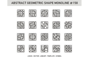 Abstract Geometric Shape Monoline 158: A Flexible Design Asset for Real Projects