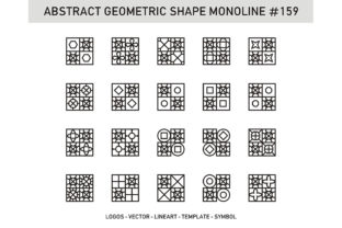 Abstract Geometric Shape Monoline 159