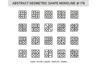 Abstract Geometric Shape Monoline 178: A Flexible, Scalable Design Element for Real Projects