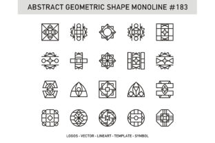 Abstract Geometric Shape Monoline 183