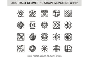 Abstract Geometric Shape Monoline 197