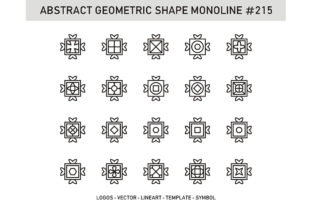 Abstract Geometric Shape Monoline 215: A Versatile Design Asset Explained