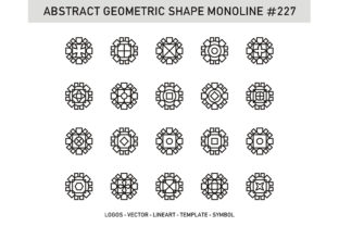 Abstract Geometric Shape Monoline 227