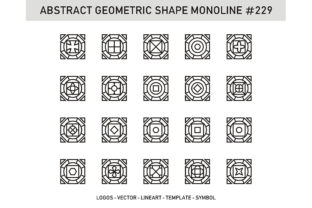 Abstract Geometric Shape Monoline 229