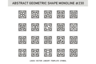 Abstract Geometric Shape Monoline 230
