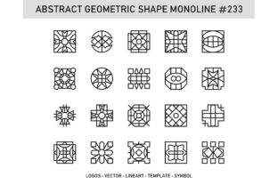 Abstract Geometric Shape Monoline 233: Clean, Scalable, and Purpose-Built for Modern Design Workflows