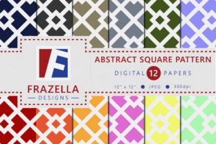Abstract Square Pattern Digital Paper Collection
