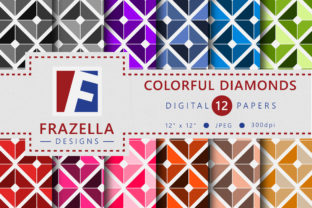 Colorful Diamonds Digital Paper Collection
