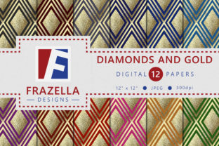 Elegant Diamonds and Gold Digital Paper