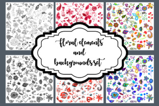 Floral Elements and Backgrounds Set: A Versatile Toolkit for Visual Design Across Disciplines