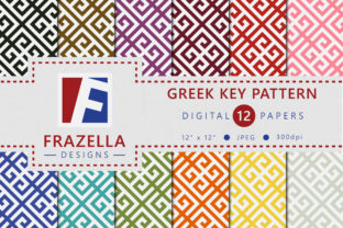 Greek Key Pattern Digital Paper Collection: Timeless Design, Modern Versatility