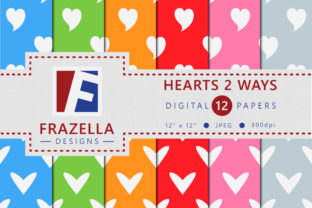 Hearts 2 Ways Pattern Digital Paper Collection