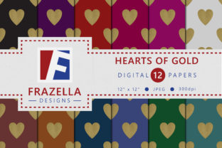 Hearts of Gold Digital Paper Collection
