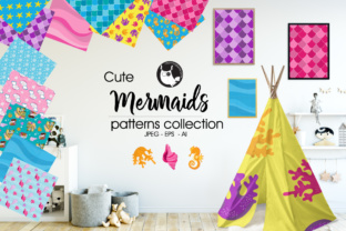 Mermaids: Super Cute & High-Quality Pattern Backgrounds