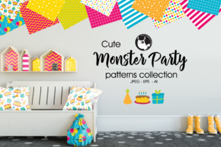 Monster Party: Super Cute, High-Quality Pattern Background Design for Real Workflows