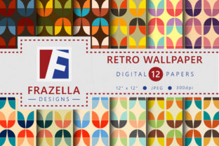 Retro Wallpaper Pattern Digital Paper Collection